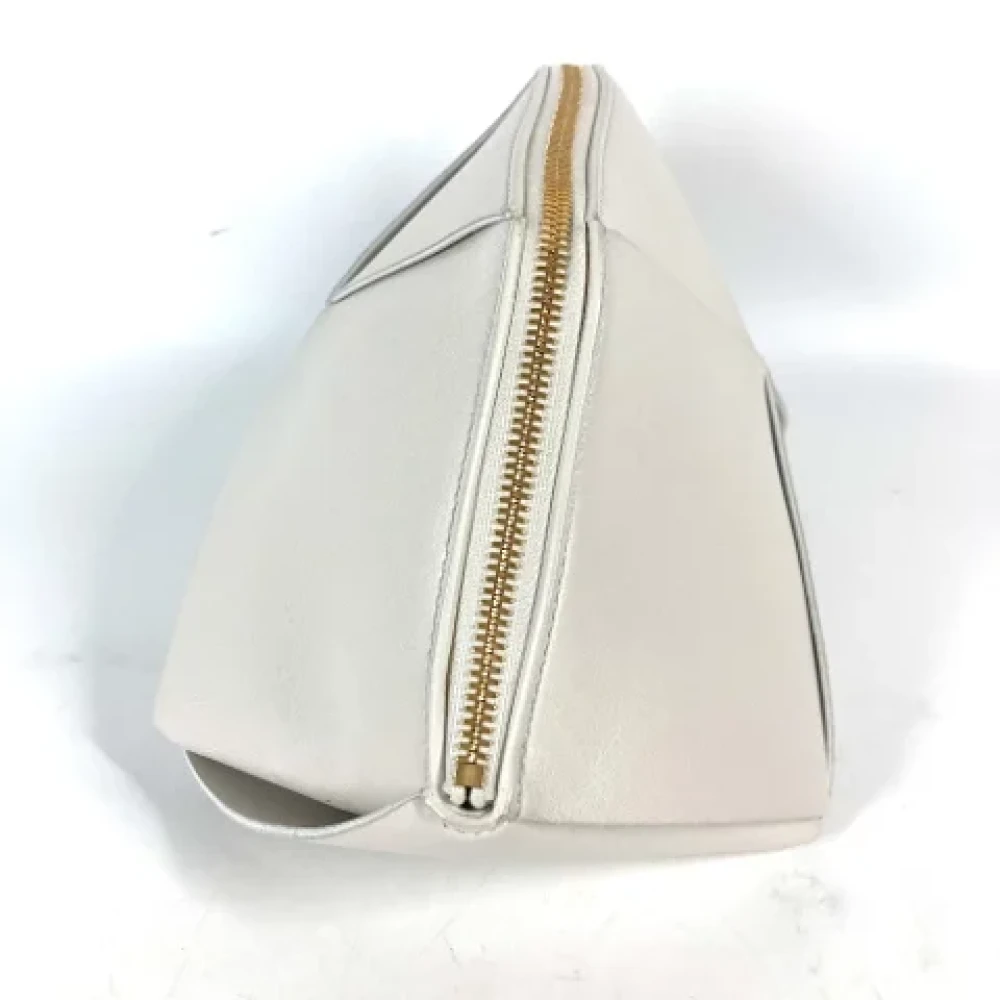 Bottega Veneta Vintage Pre-owned Leather pouches White Dames