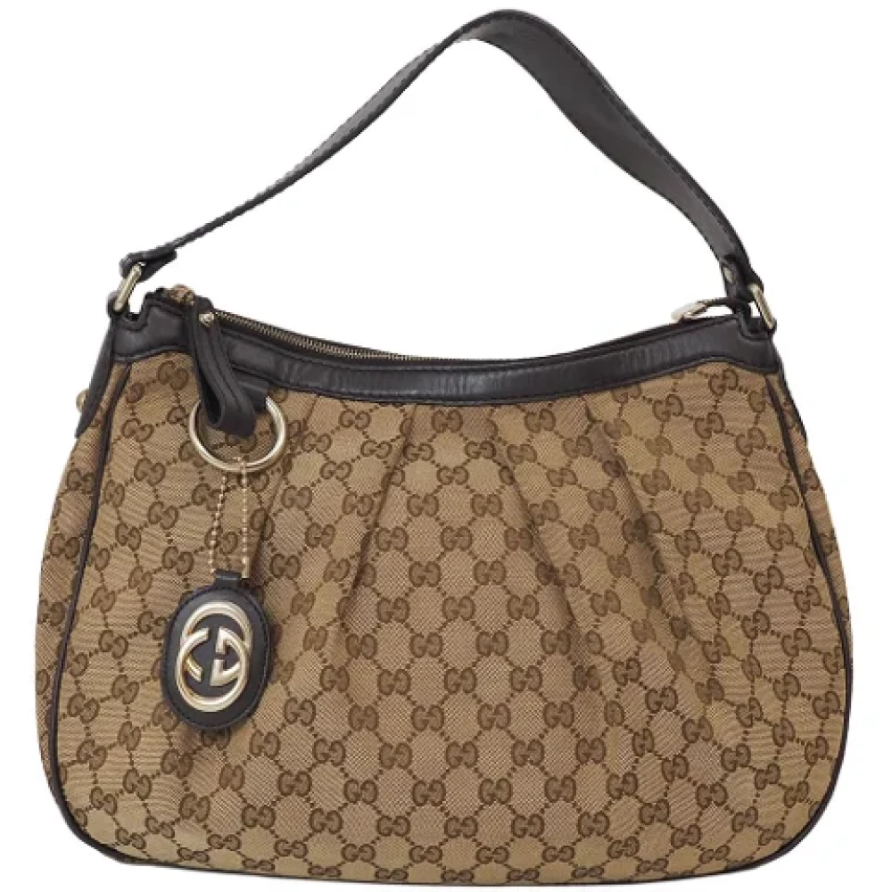 Gucci Vintage Pre-owned Canvas gucci-bags Brown Dames