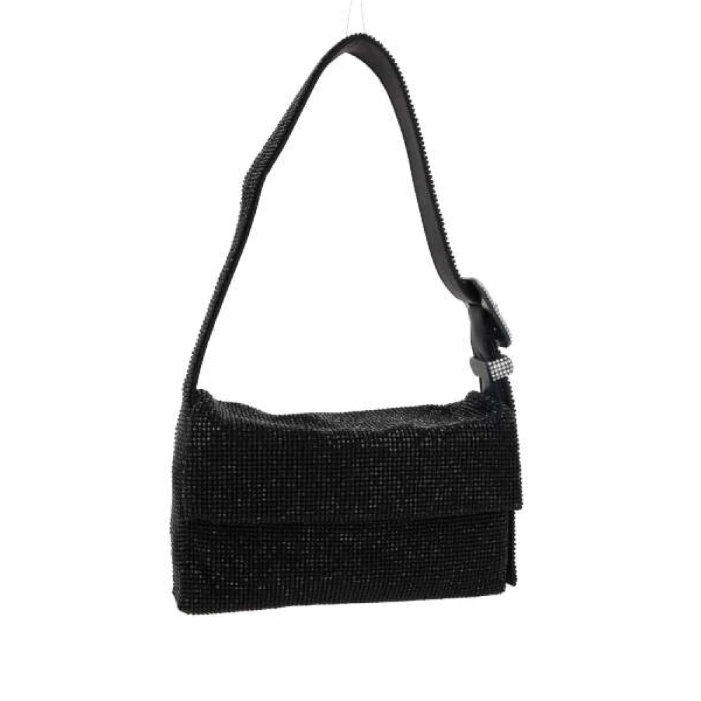 Benedetta Bruzziches Zwarte Metalen Mesh Kristallen Tas Black Dames