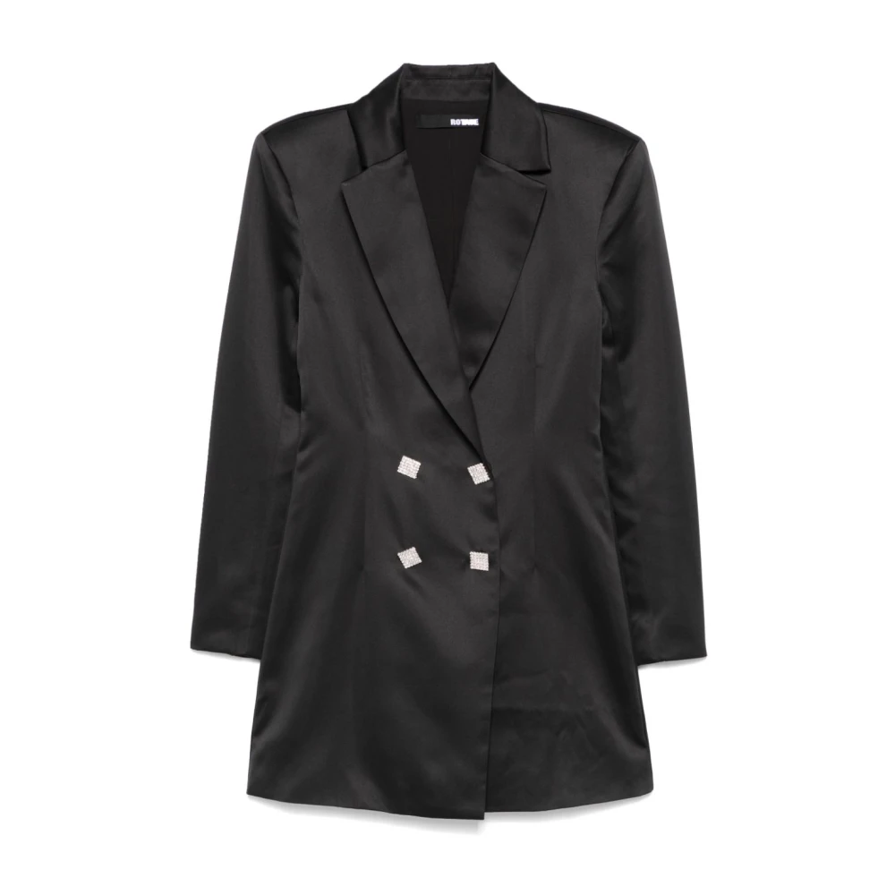 Rotate Birger Christensen Grijs Pinstripe Blazer Jurk Black Dames