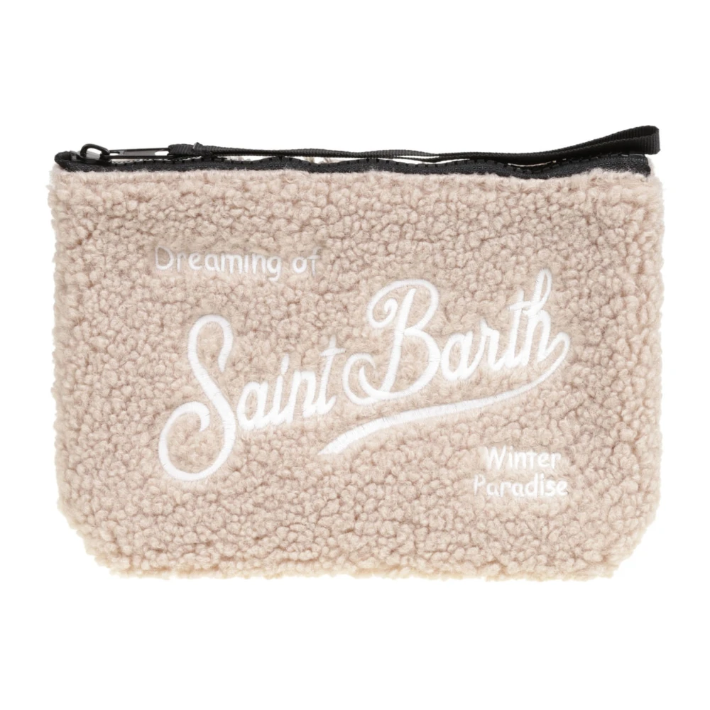 MC2 Saint Barth Stijlvolle Opbergtas met Originele Prints Beige Dames