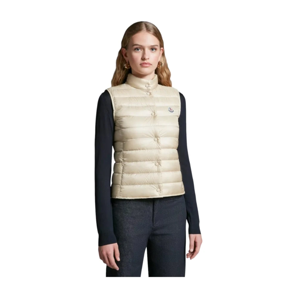Moncler Slim Fit Down Gilet Beige Dames