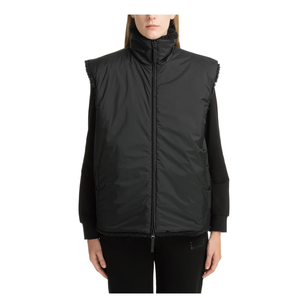Emporio Armani EA7 Omkeerbare Ritsvest Effen Logo Black Dames