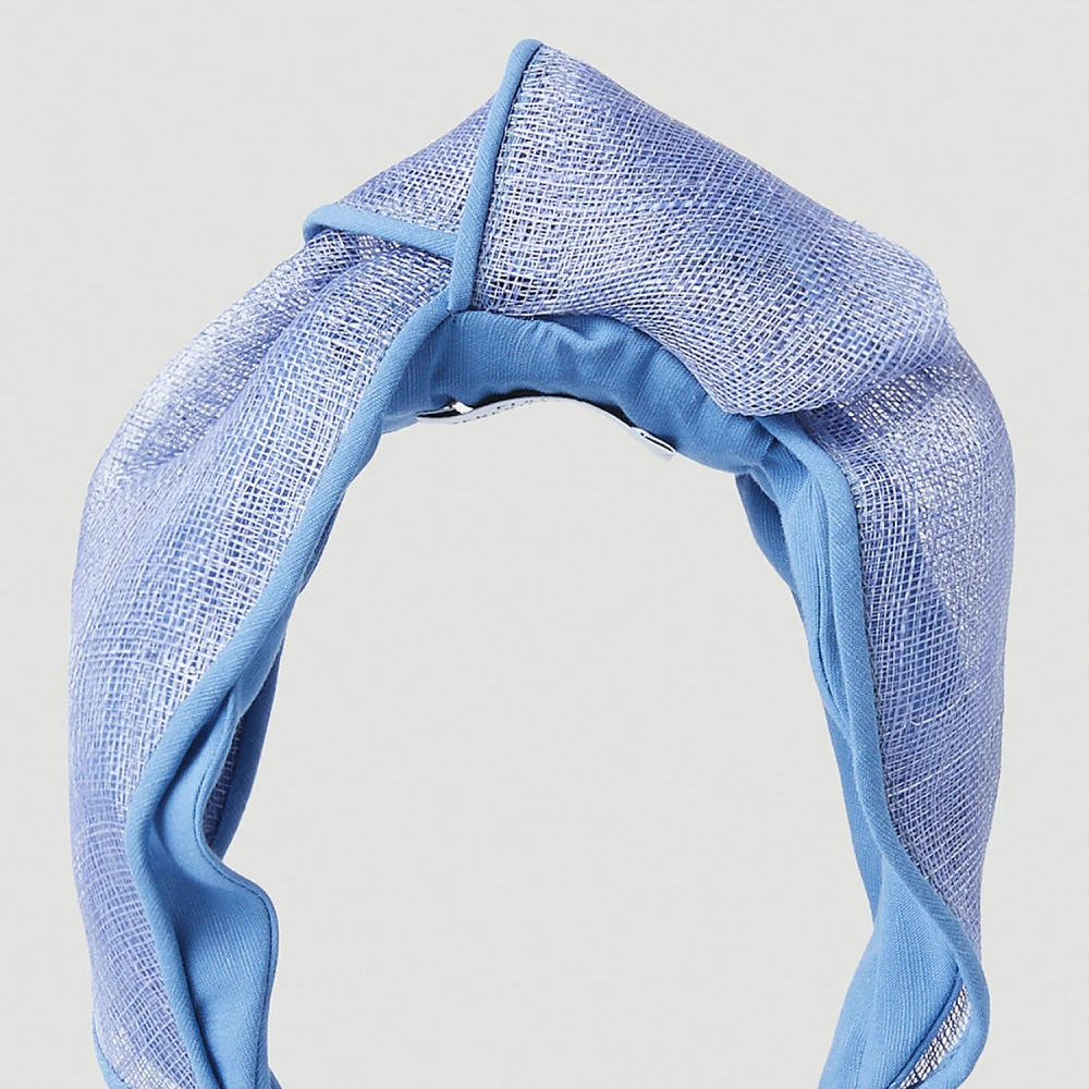 Flapper Geknoopte Hoofdband met Contrastbies Blue Dames