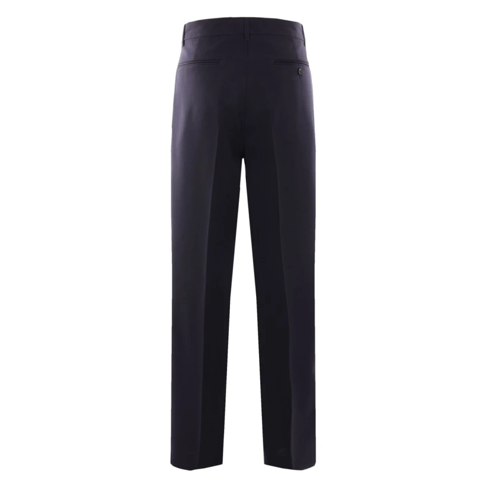 Marni Blauwe wijde pijp wollen broek Blue Heren