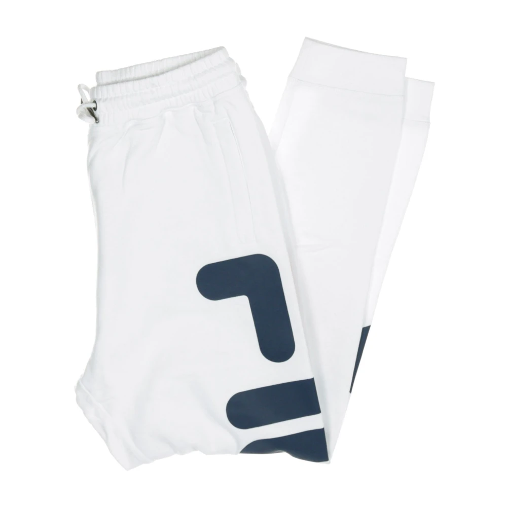 Fila Klassieke Fleece Trainingsbroek in Bright White Heren