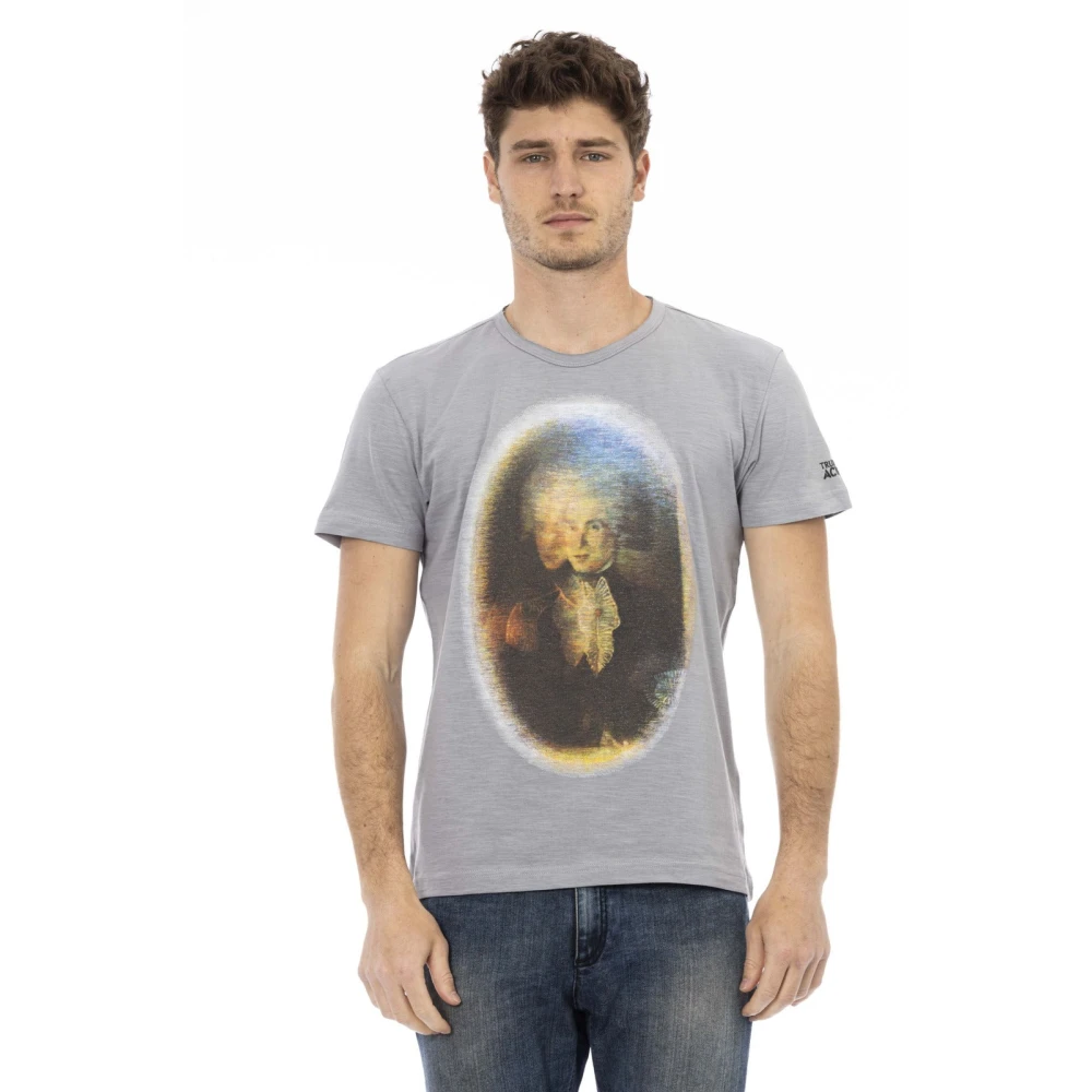 Trussardi Mannelijk Grijs Korte Mouw Ronde Hals T-Shirt Maat 3