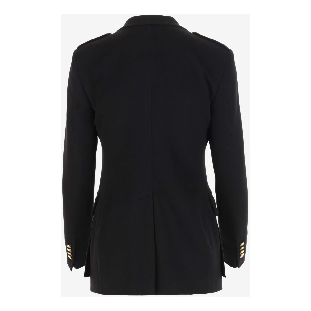Tagliatore Kasjmierjas Revers Knoopsluiting Zakken Black Dames