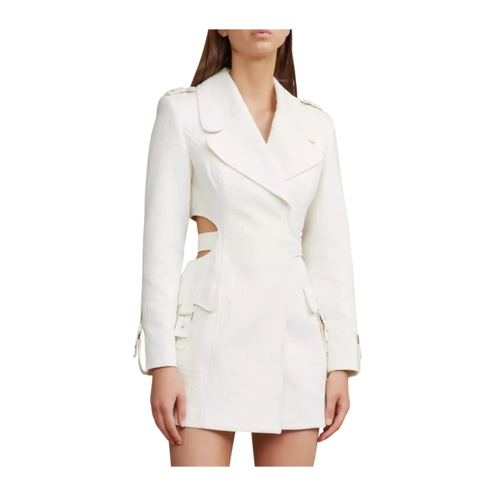 Acler Witte Katoenen Mini Jurk Carlton White Dames