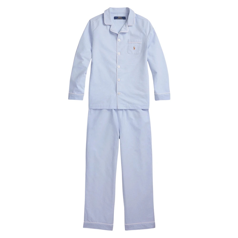 Ralph Lauren Boys Blue Oxford Sleep Set - 12 Y - Kids
