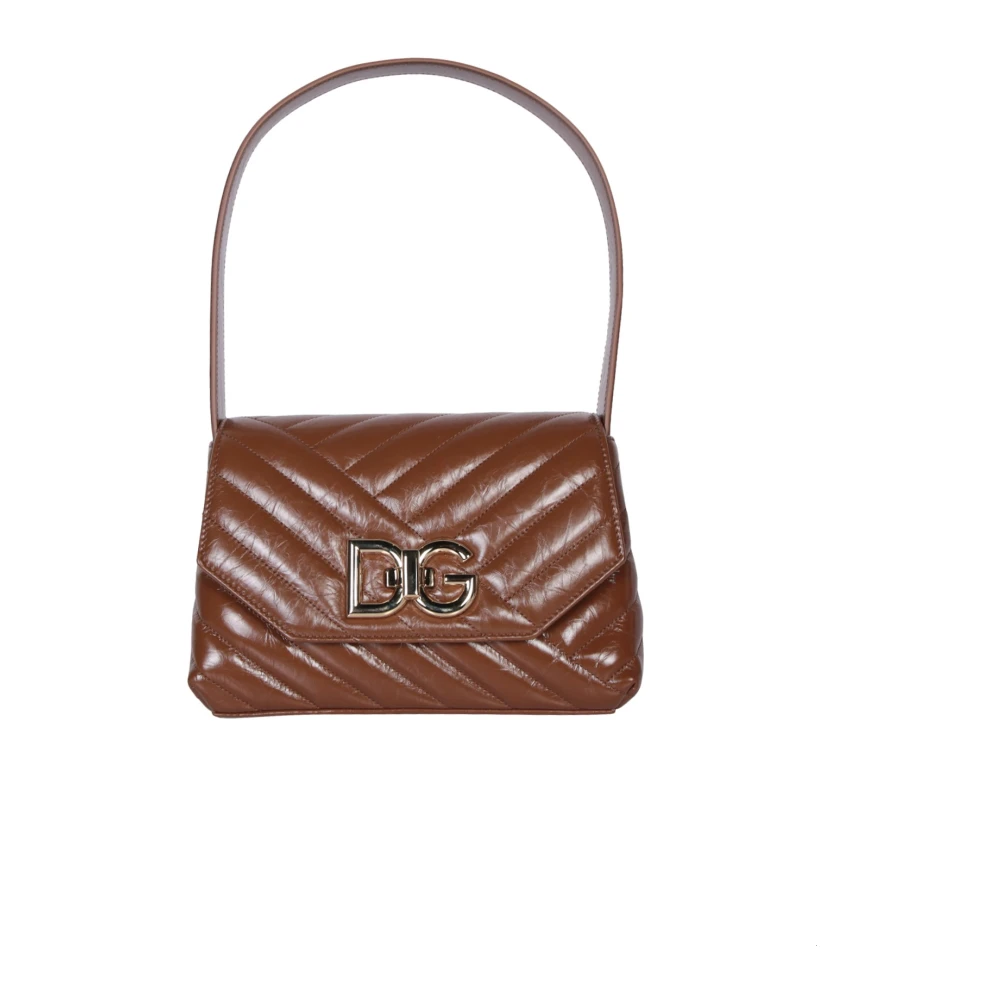 Dolce & Gabbana Stijlvolle Schoudertas Brown Dames