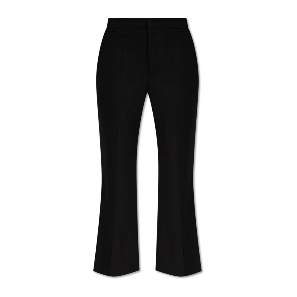 Chloé Women's Black Bootcut Trousers - Cropped Trousers - Xs - Trousers