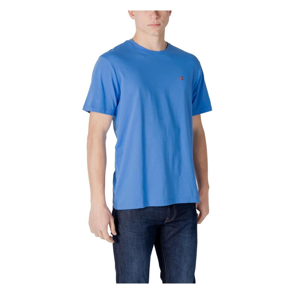 Napapijri Klassiek Katoenen T-shirt Blue Heren