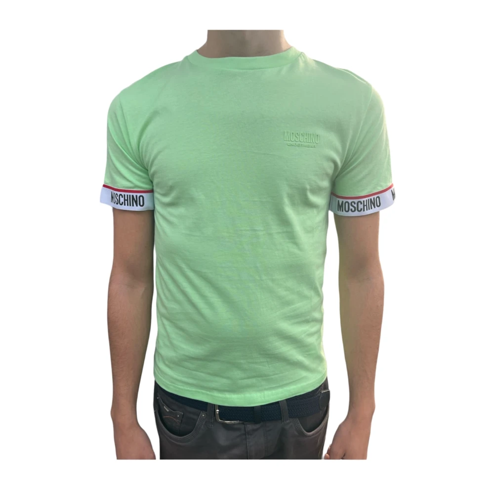 Moschino Katoenen T-Shirt met Korte Mouwen Model A07824305 Green Heren