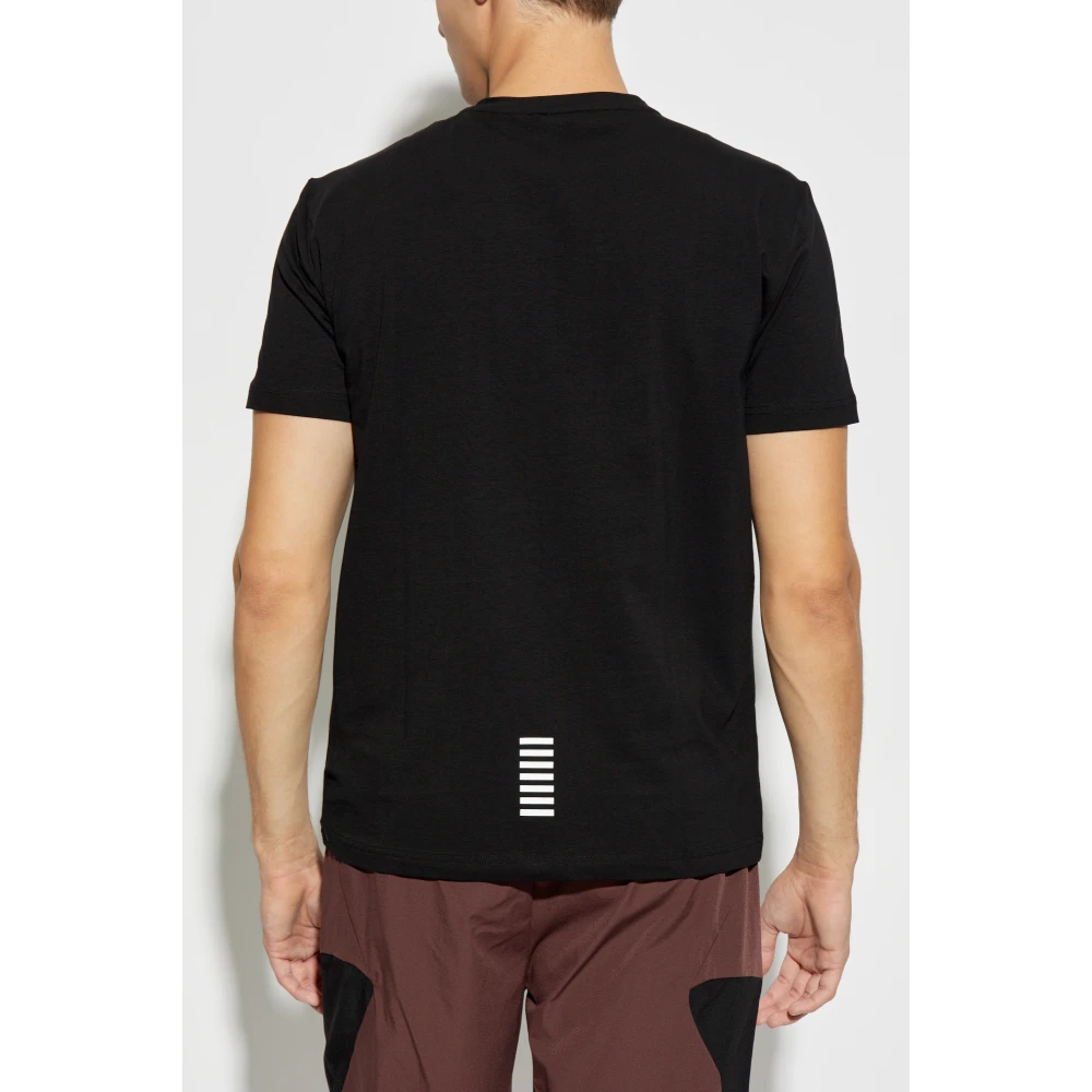 Emporio Armani EA7 V-hals T-shirt Black Heren