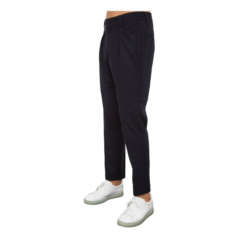 Paolo Pecora Blauwe Stoffen Broek Stijlvol Model Blue Heren