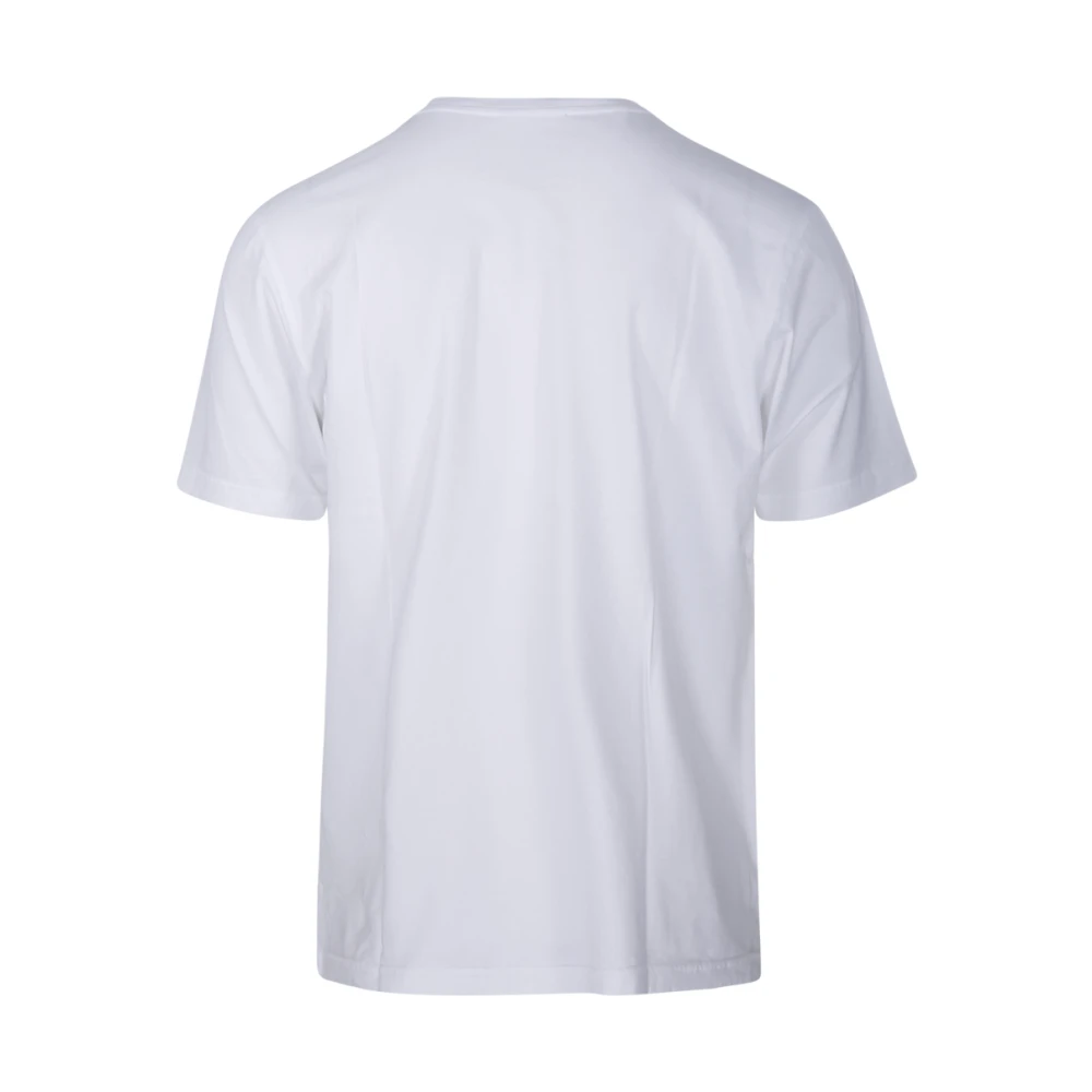 Maison Kitsuné Witte Fox Patch T-shirt White Heren