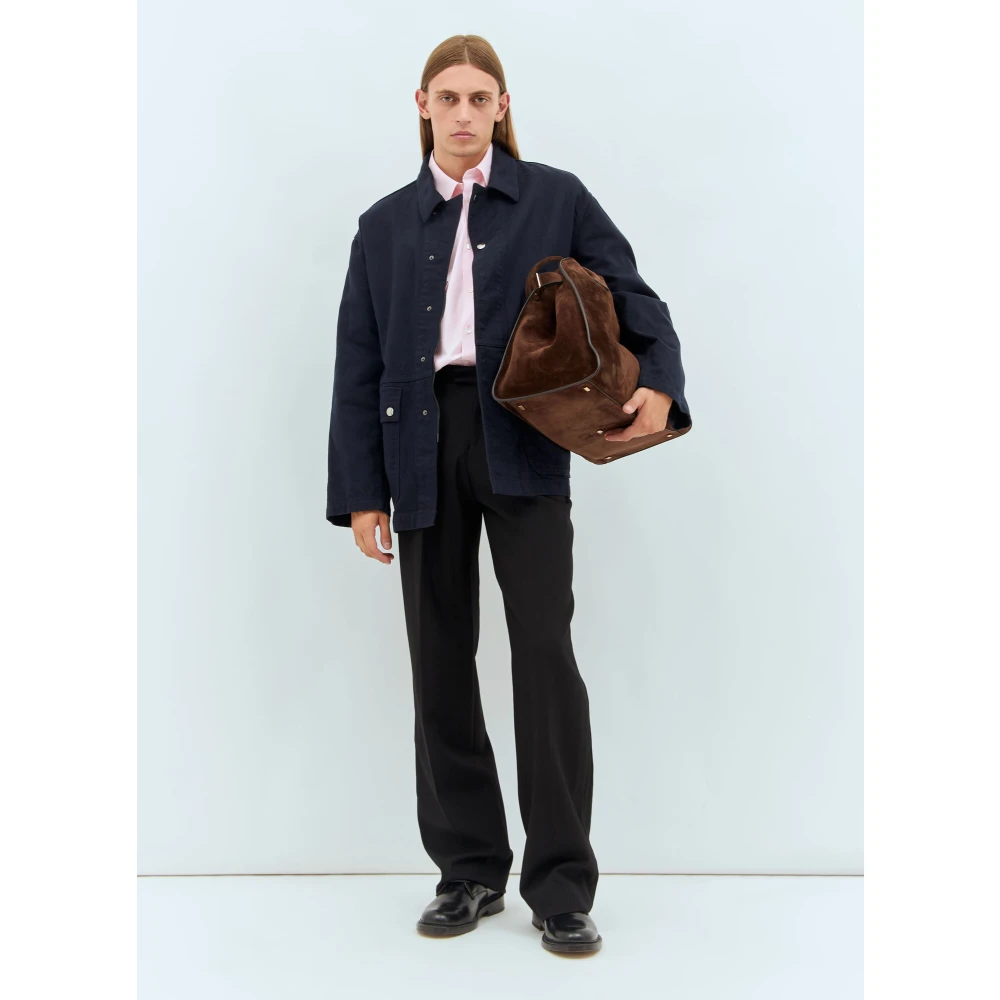 The Row Klassieke Katoenen Twill Jas Blue Heren