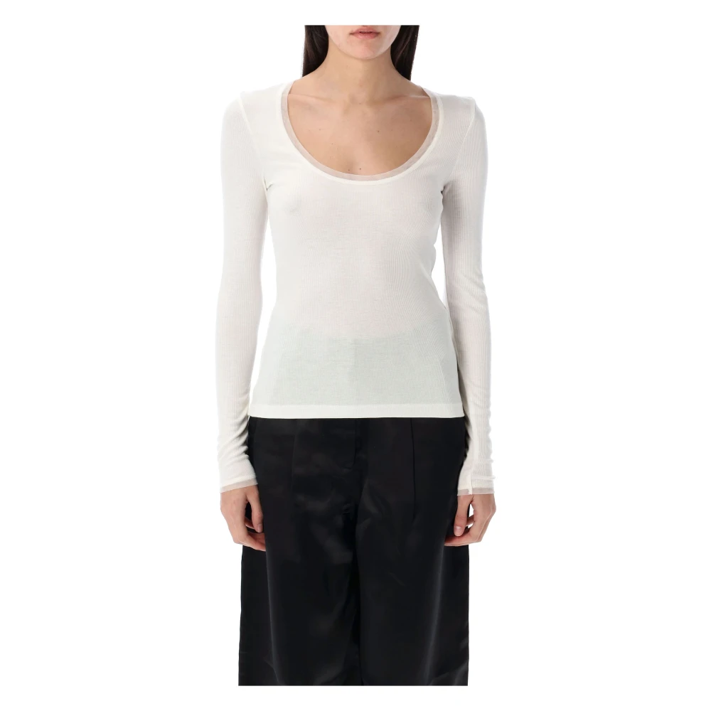 Remain Birger Christensen Stijlvolle longsleeve top White Dames