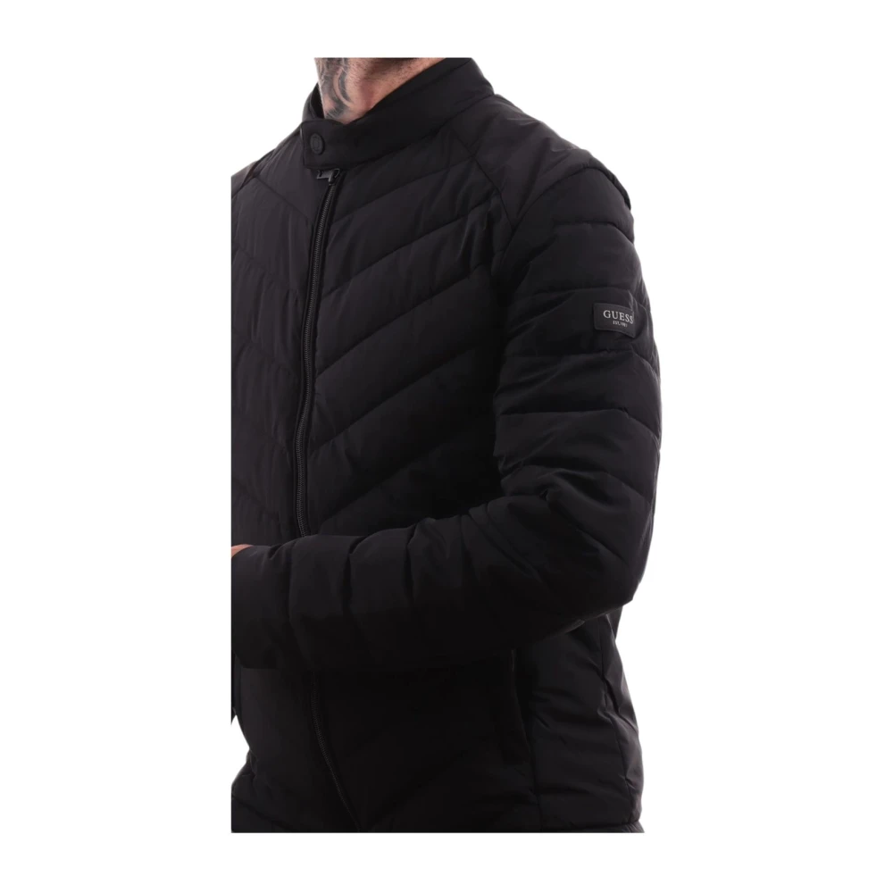 Guess Korte Gewatteerde Jas Black Heren