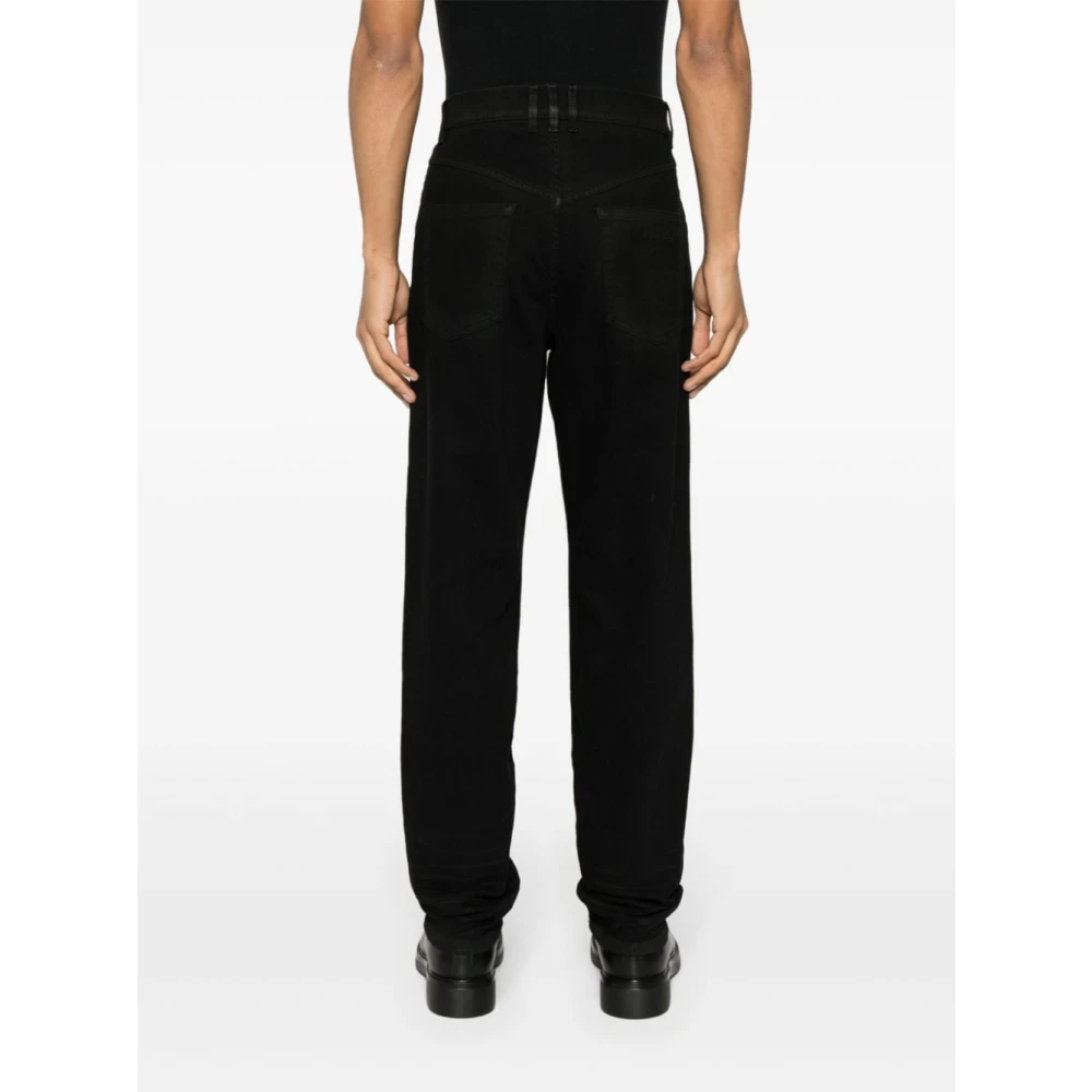 Balmain Zwarte Denim Straight Leg Jeans Black Heren