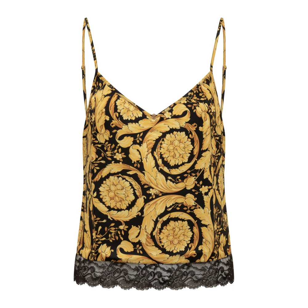 Versace Women's Yellow Barocco Silk Camisole UK Size 8 - Mytheresa - Image 2