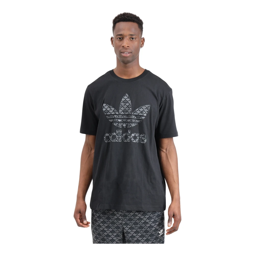 Adidas Originals Klassieke Monogram Grafische T-shirt Zwart Black Heren