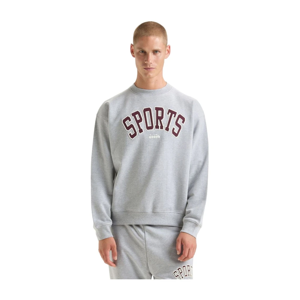 Diadora Legacy Unisex Sweatshirt Katoen Gray Heren
