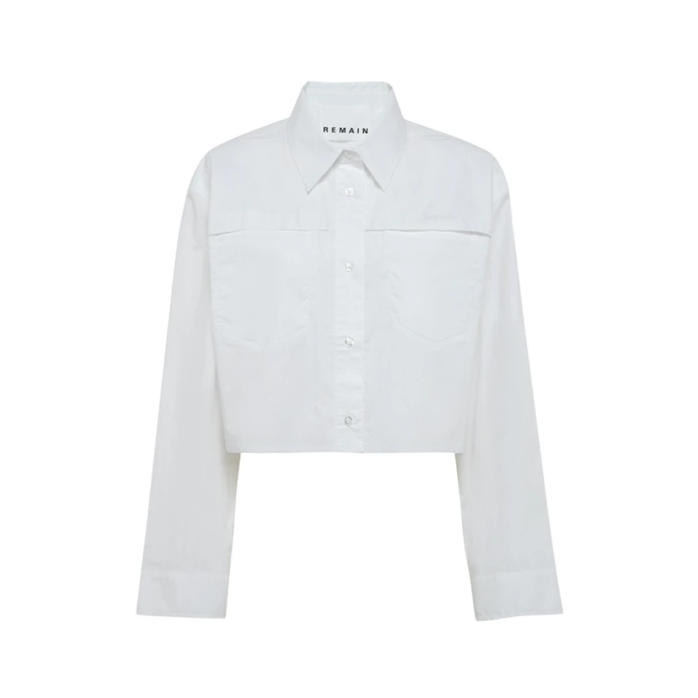 Remain Birger Christensen Klassieke Poplin Katoenen Overhemd White Dames