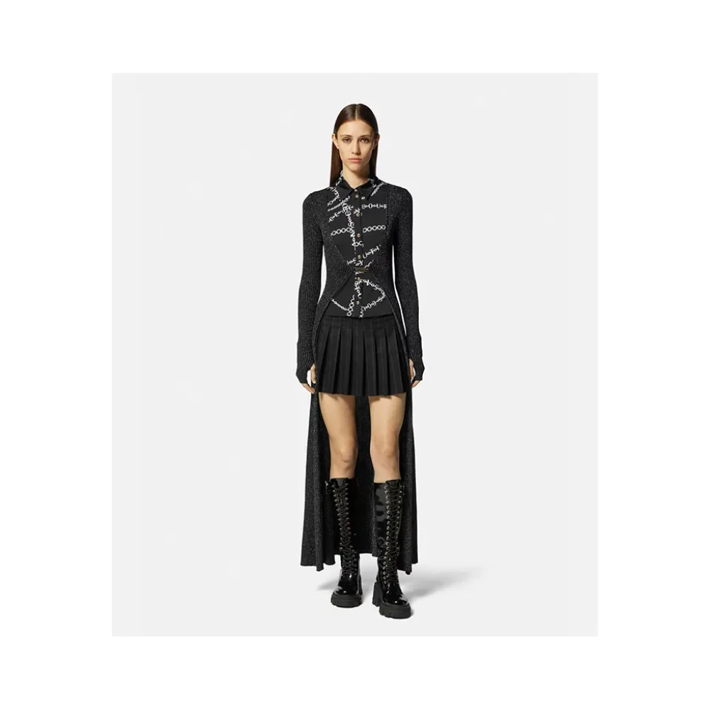 Versace Jeans Couture V J C Shirt Herfst Winter 2023 Black Dames