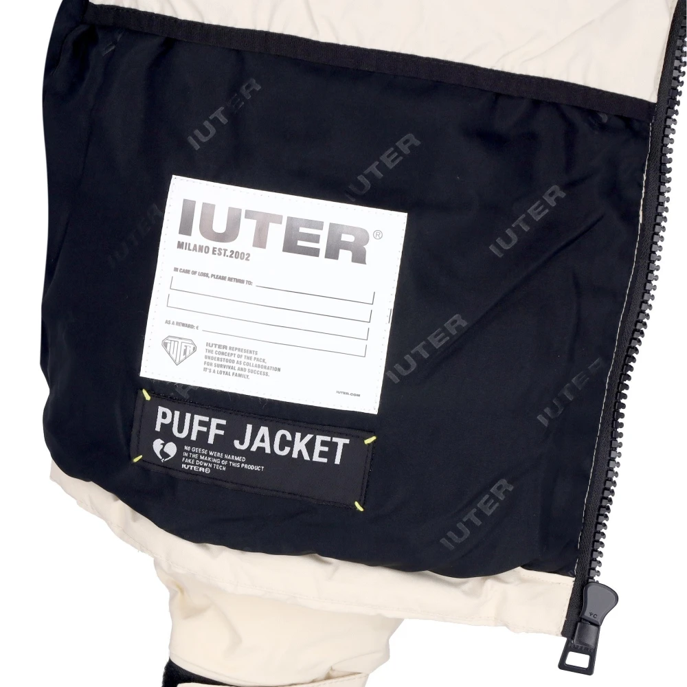 Iuter Witte Puff Donsjas Hoge Hals White Heren