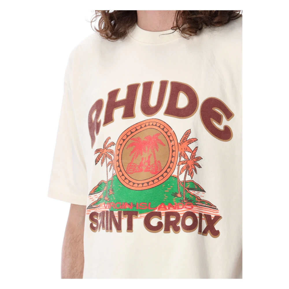 Rhude Saint Croix T-shirt Wit White Heren