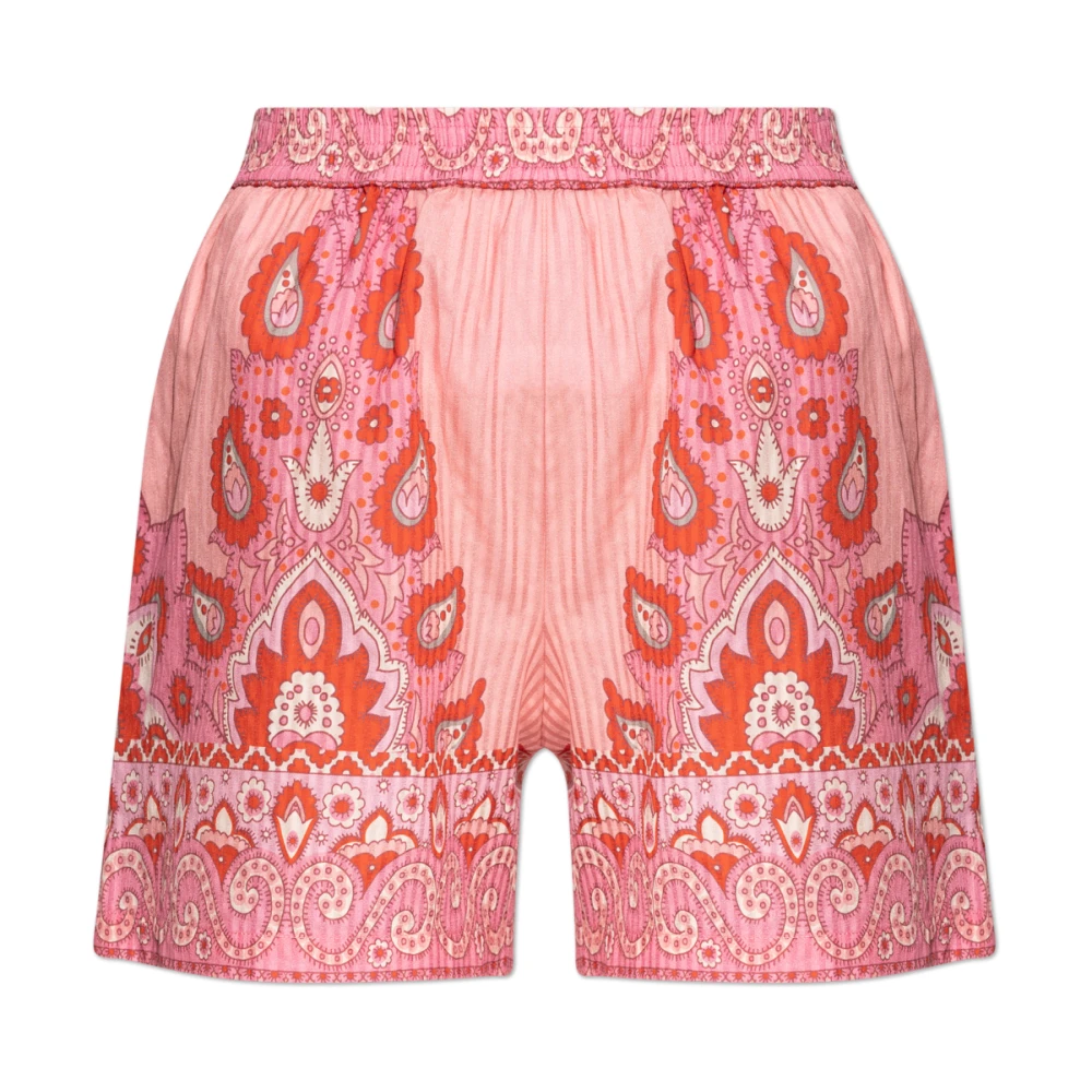 ETRO Shorts met decoratieve print Red Dames