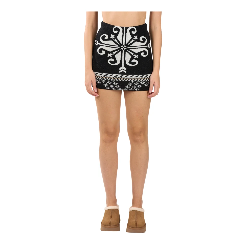 Akep Etnische Jacquard Mini Jurk Black Dames