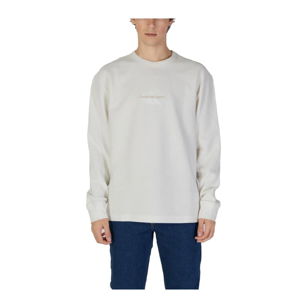 Calvin Klein Jeans Katoenen trui Beige Heren