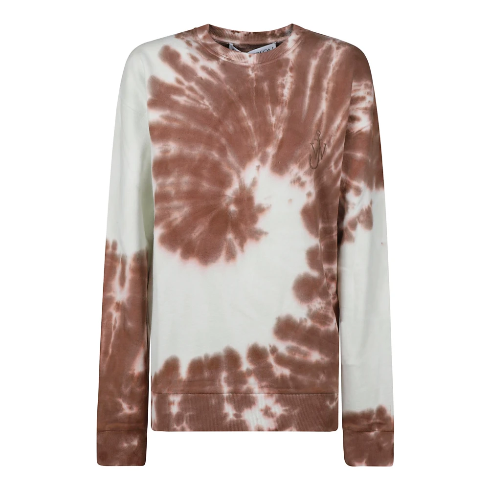 JW Anderson Kat Tie Dye Sweatshirt Brown Dames