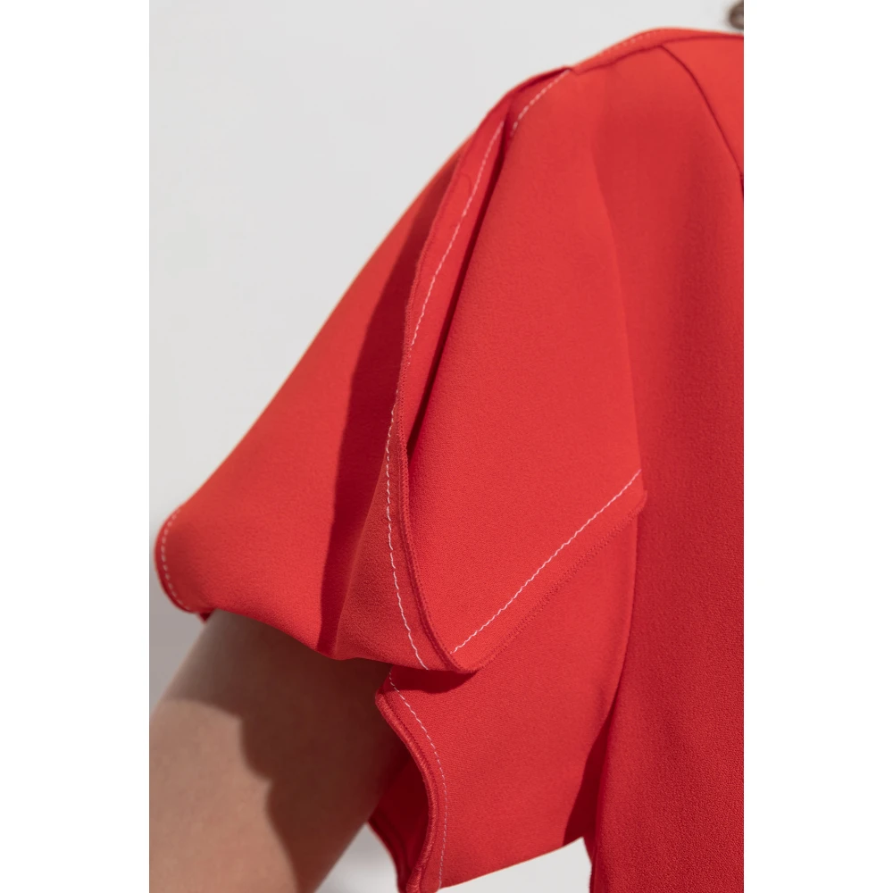 Victoria Beckham Jurk met korte mouwen Red Dames