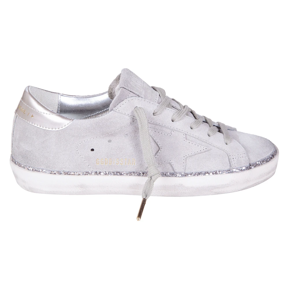 Golden Goose Women's Gray Sneakers, 4 Uk, Super-Star Suede Trainers