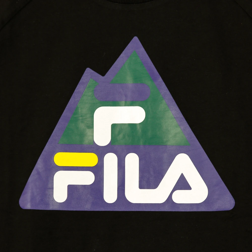 Fila Zwarte Raglan Tee Korte Mouw T-shirt Black Heren