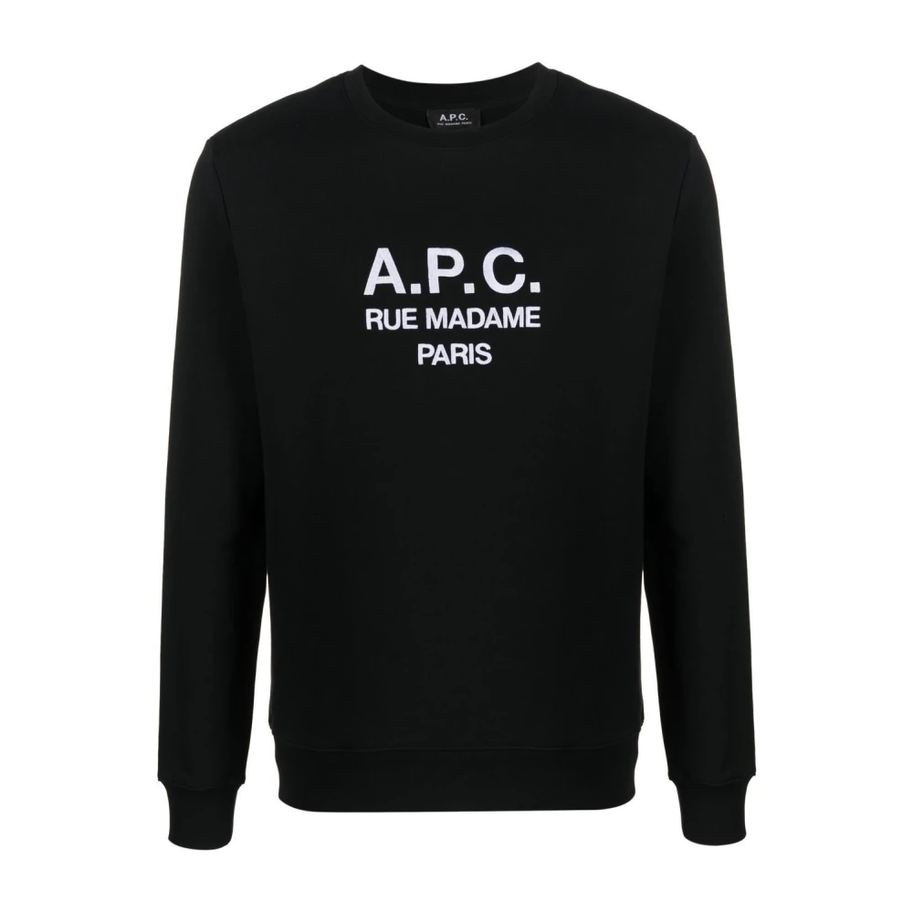 A.p.c. Zwarte Sweatshirt Stijlvol Comfortabel Garderobe Must-Have Black Heren