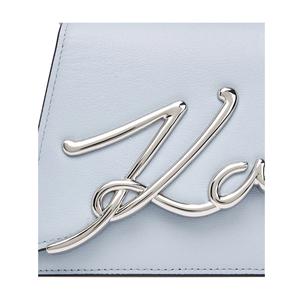 Karl Lagerfeld Crossbody S Celeste Logo Plateado Blue Dames