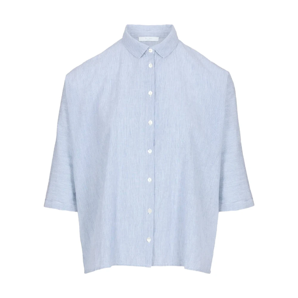 By-Bar Pin Stripe Blouse Lange Mouw Gray Dames