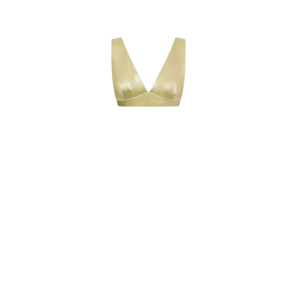 Philosophy Di Lorenzo Serafini Women's Green Sleeveless Tops, M, Satin Micro Top