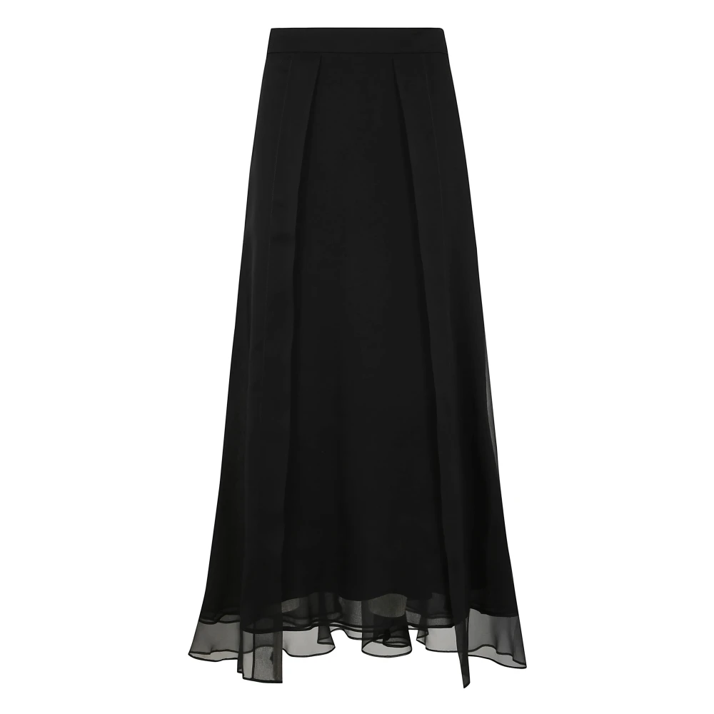 BRUNELLO CUCINELLI Wijdvallende Maxi Rok Black Dames