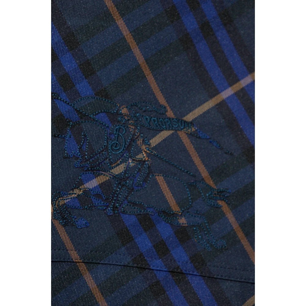 Burberry Geruite Poncho Blue Dames