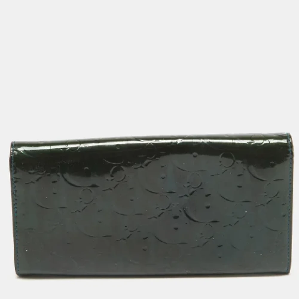 Dior Vintage Pre-owned Leather wallets Green Dames