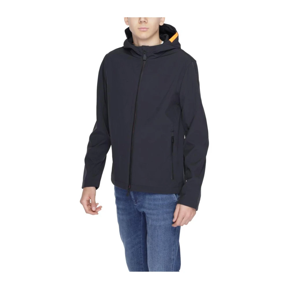Suns Zwarte polyester herenjas voor lente zomer Black Heren