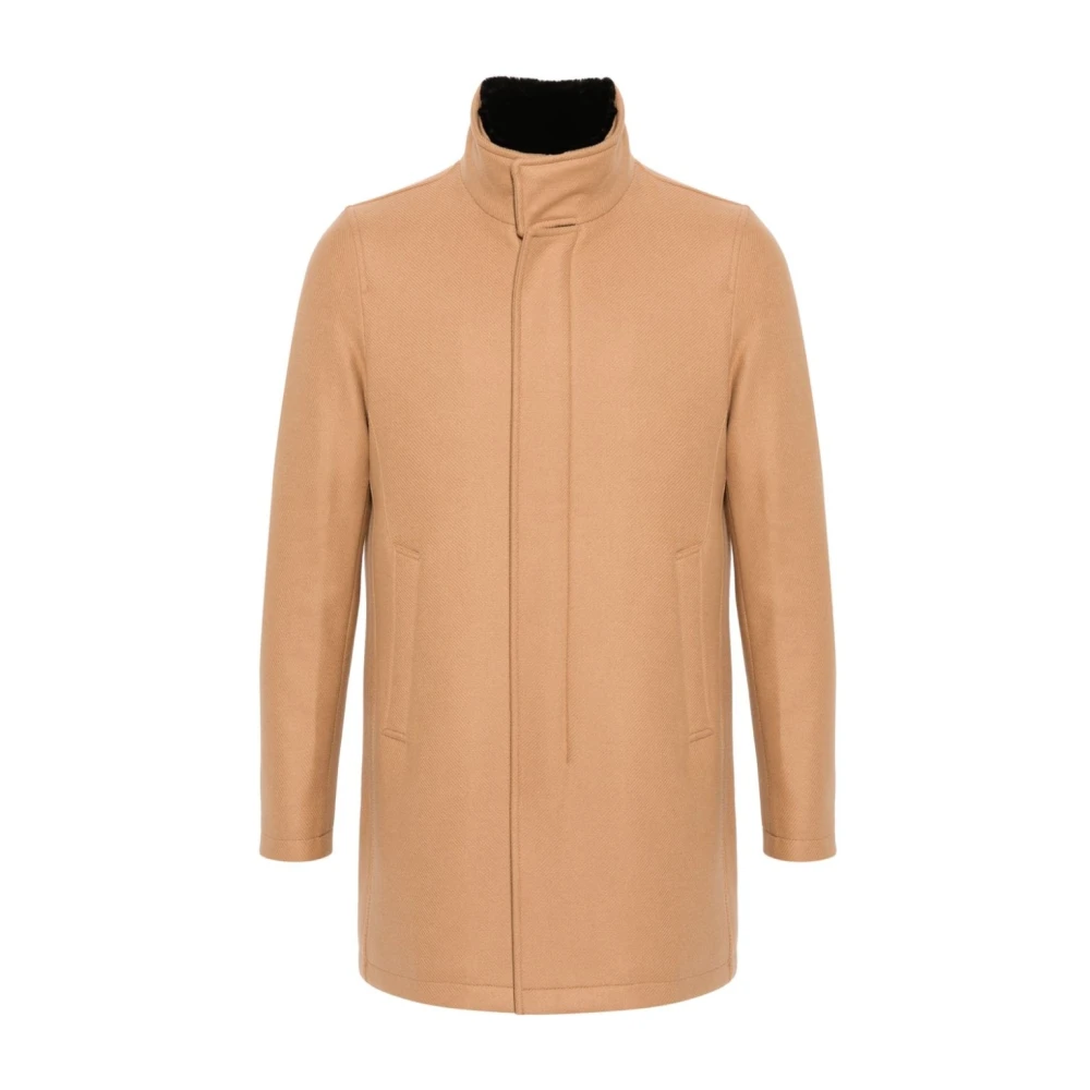 Herno Klassieke Camel Jas Brown Heren