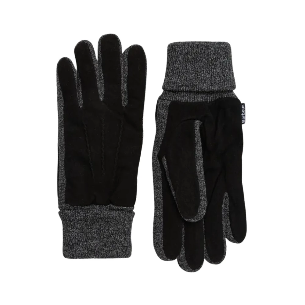 Barbour Grijze en Zwarte Winterhandschoenen Black Unisex