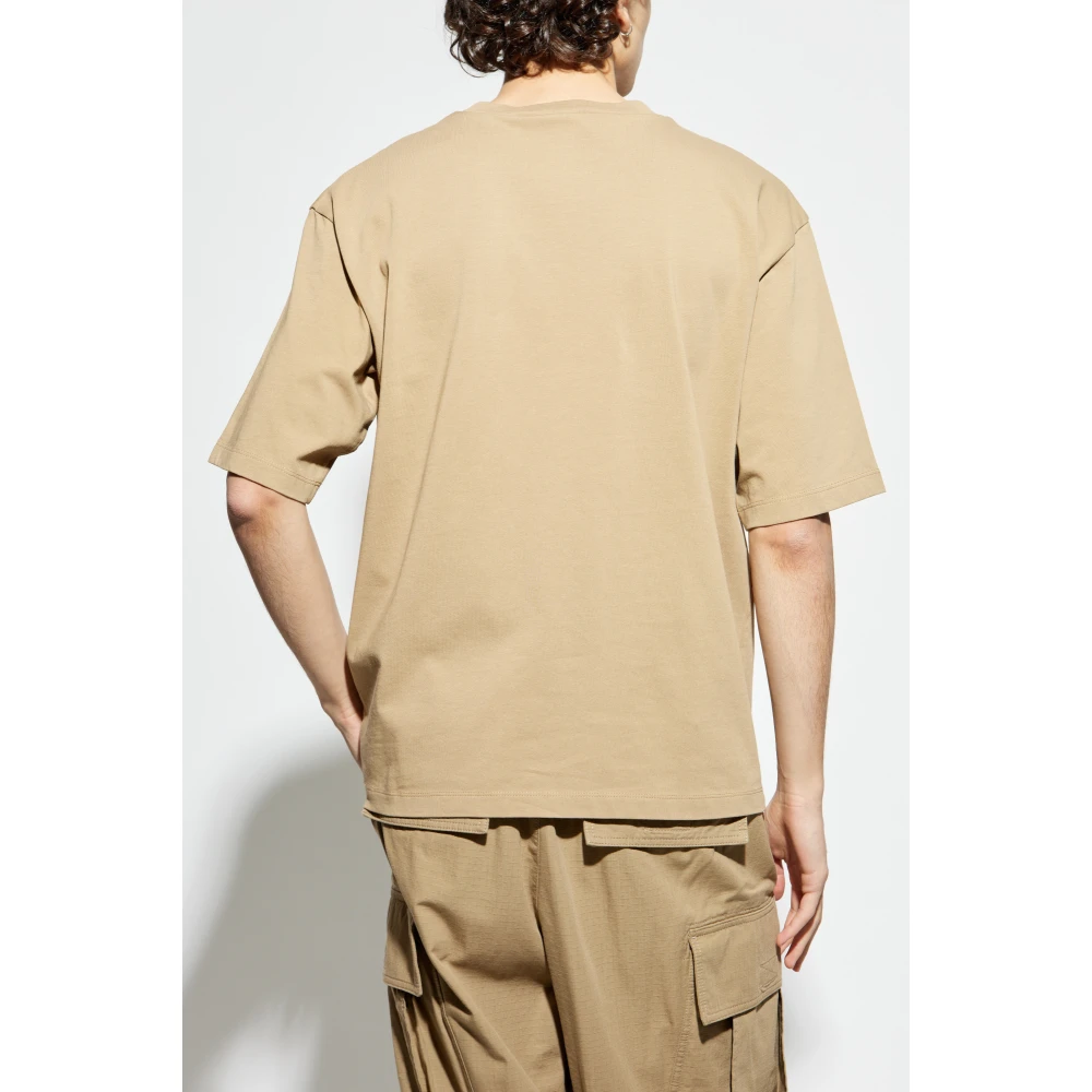 Dsquared2 T-shirt met logo Beige Heren